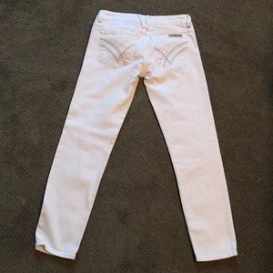 William East cropped skinny white jeans